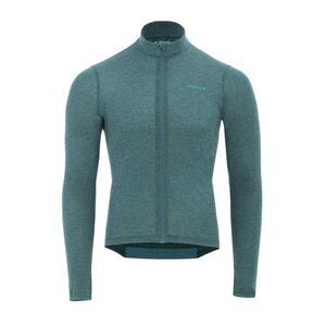 Pinnacle Mens Full Zip Cycling Jersey / Green Marl